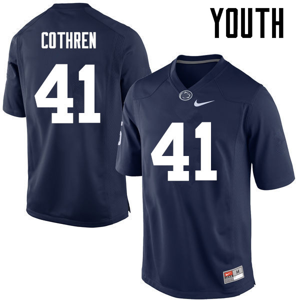 Youth Penn State Nittany Lions #41 Parker Cothren College Football Jerseys-Navy